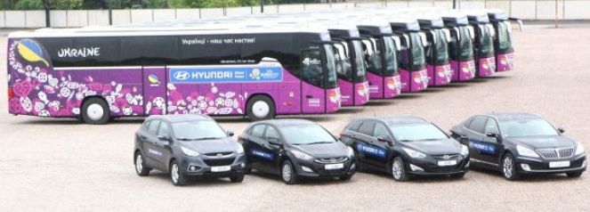 A Hyundai átadta a Labdarúgó Eb hivatalos járműveit